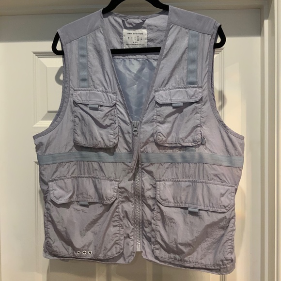 URBAN OUTFITTERS WOMENS L SAFARI UTILITY VEST CARGO POCKETS, PURPLE, EXCELLENT - Picture 1 of 10